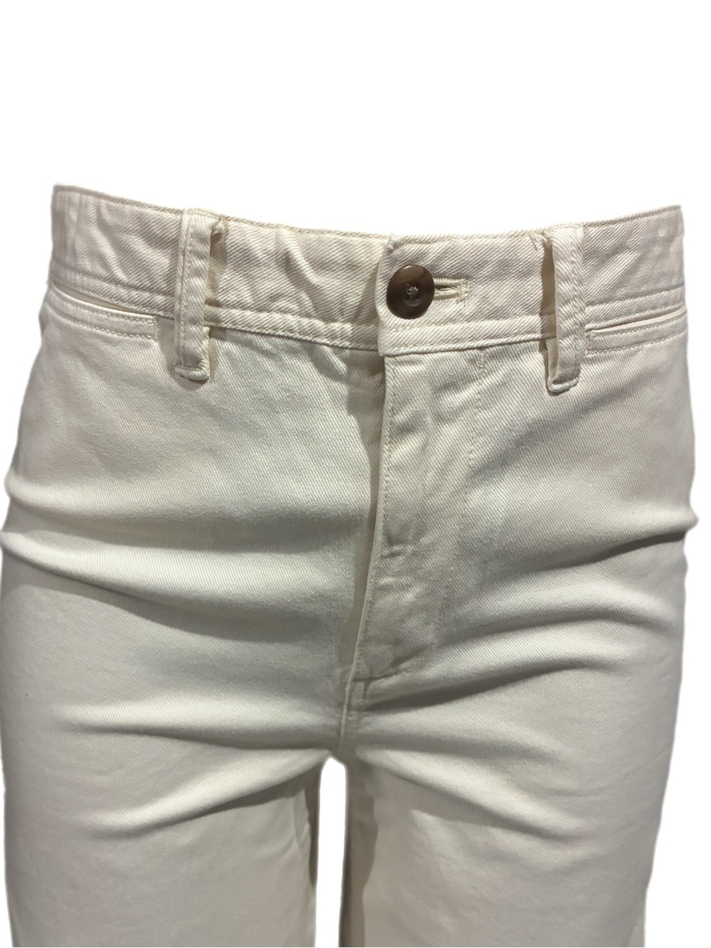 GAP Off-White High-Rise Wide Leg Crop Denim Pants Jeans Size 6 Stretch Bohemian - Picture 5 of 13